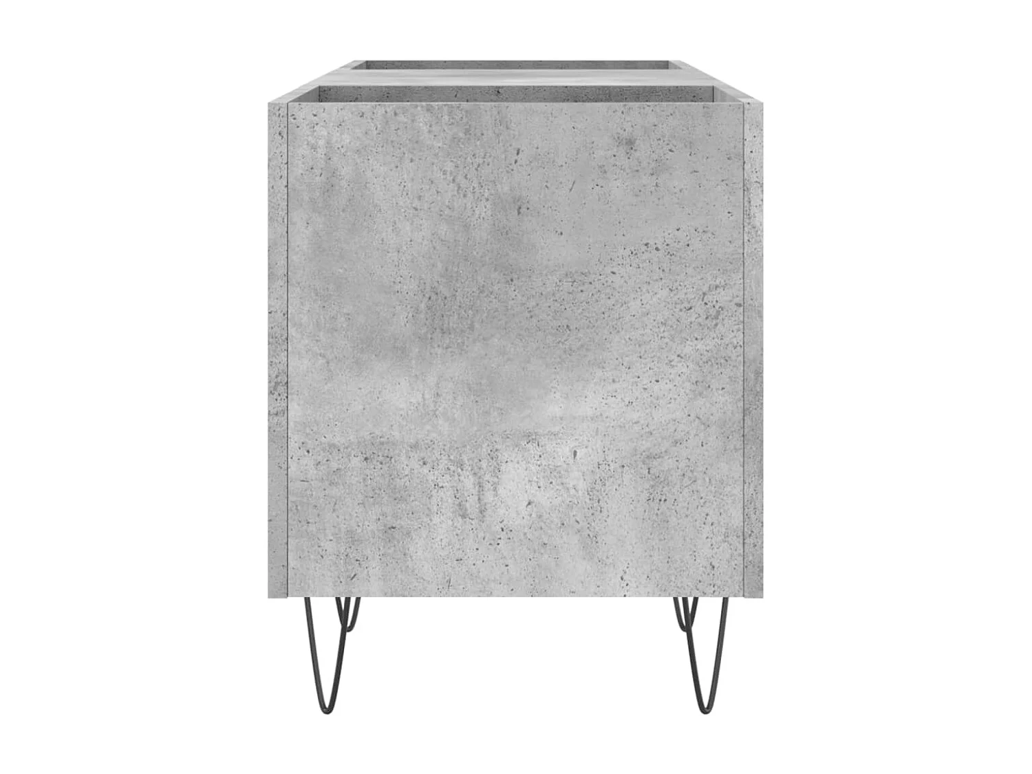 Mueble discos madera contrachapada gris hormigón 121x38x48 cm