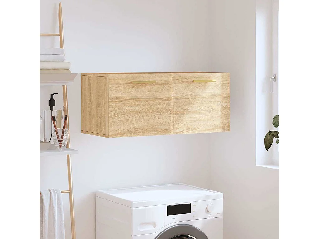 Mobile a Parete Rovere Sonoma 80x36,5x35 cm Legno Multistrato