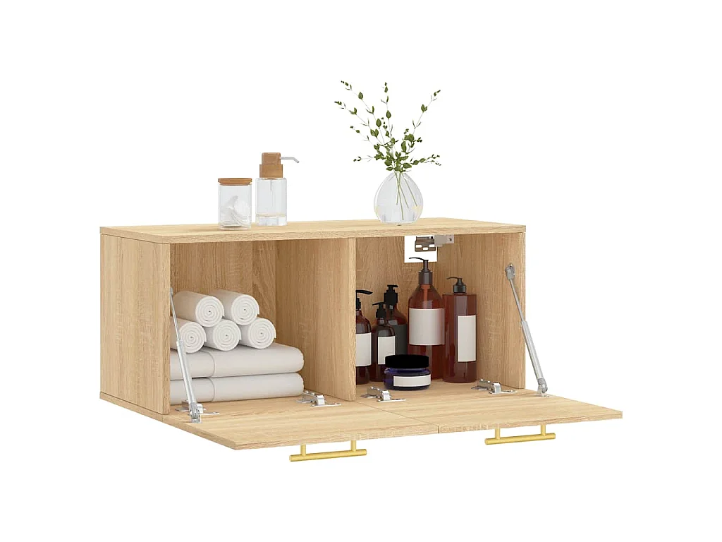 Mobile a Parete Rovere Sonoma 80x36,5x35 cm Legno Multistrato