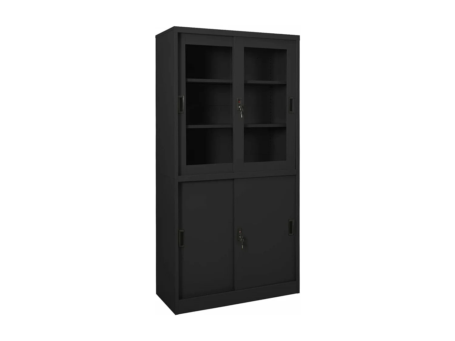 Armoire de bureau et porte coulissante Anthracite 90x40x180 cm