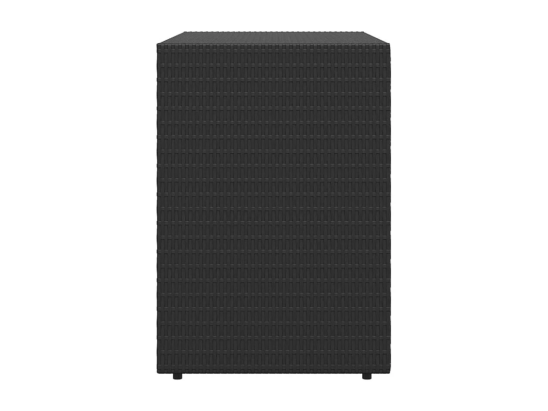 Armário de arrumação p/ jardim 100x55,5x80 cm vime PE preto