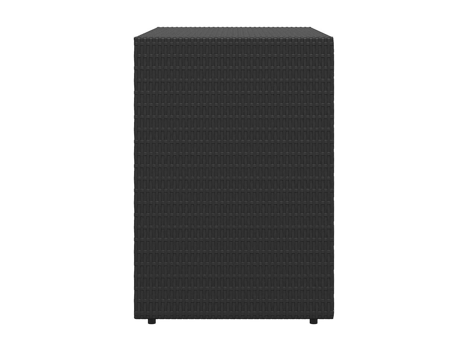 Armário de arrumação p/ jardim 100x55,5x80 cm vime PE preto