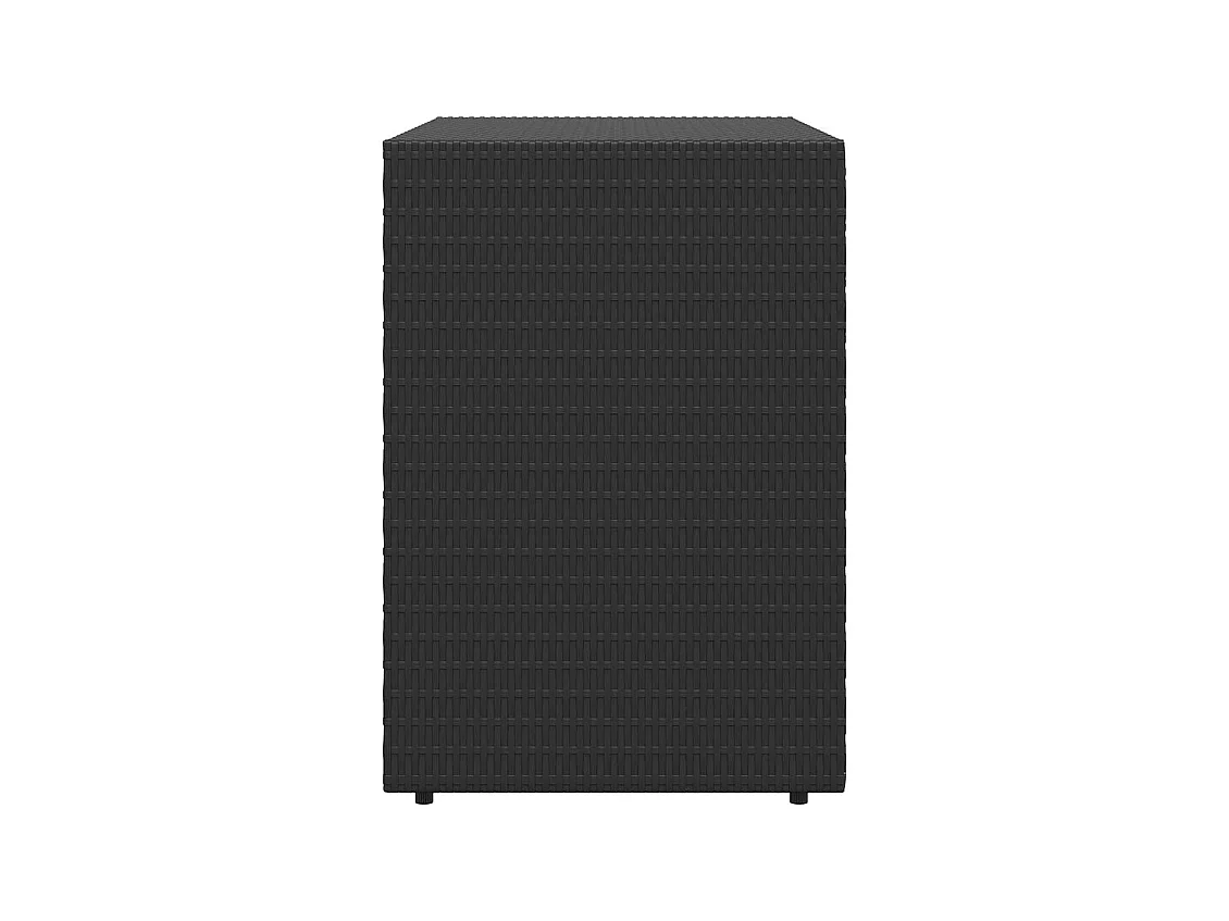 Armario de jardín negro 100x55,5x80 cm Ratán sintético