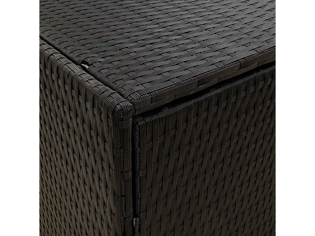Armoire de rangement de jardin Noir 100x55,5x80 cm Résine tressée