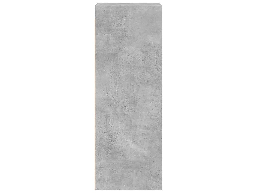 Wandschrank mit Glastüren Betongrau 35x37x100 cm