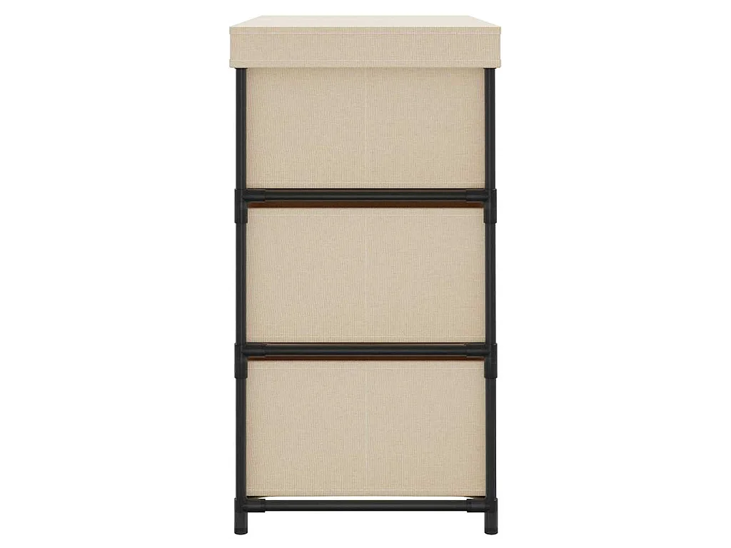 Armoire de rangement avec 6 tiroirs 55x29x55 cm Crème Acier