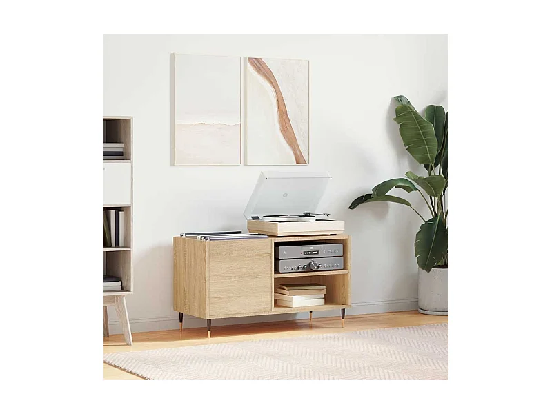 Plattenschrank Sonoma-Eiche 85x38x48 cm Holzwerkstoff