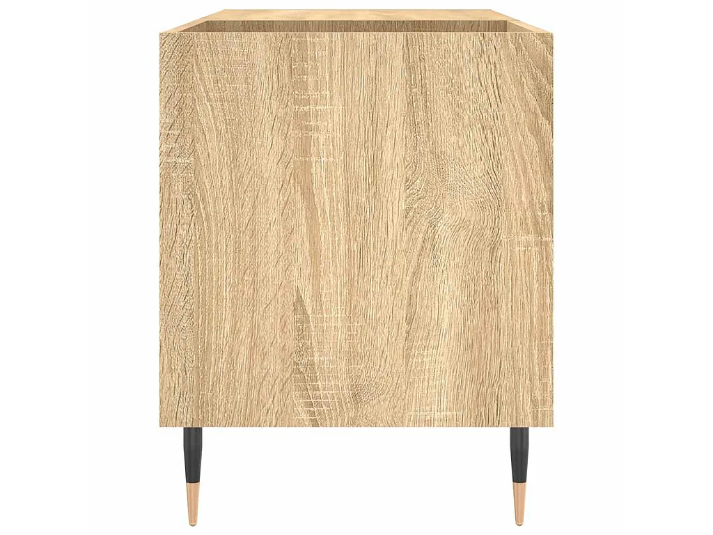 Mobile Porta Dischi Rovere Sonoma 85x38x48 cm Legno Multistrato