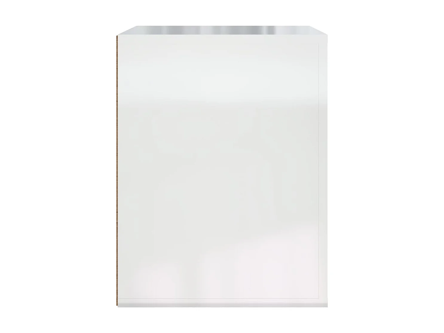 Table de chevet murale Blanc brillant 50x36x47 cm