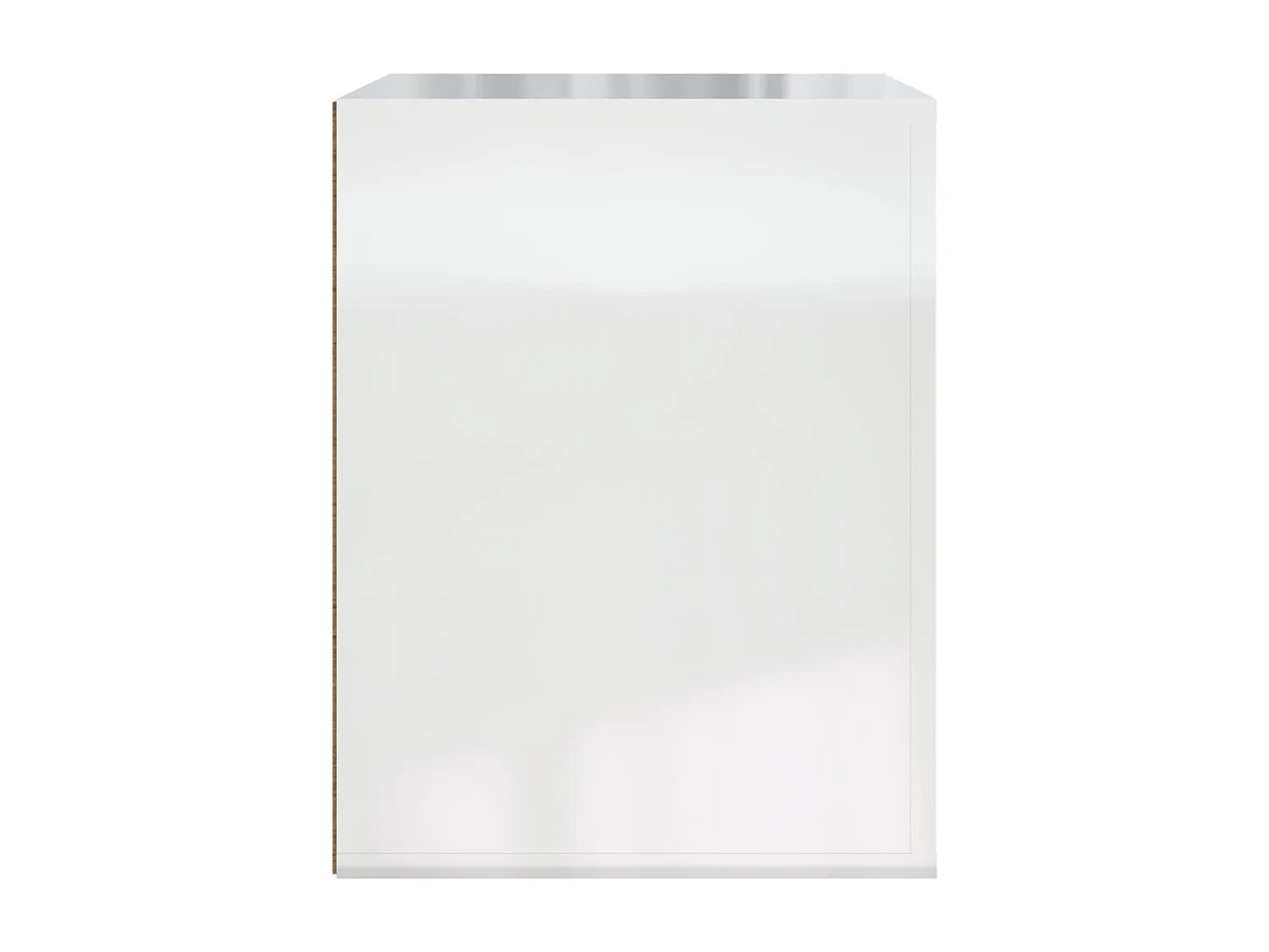 Table de chevet murale Blanc brillant 50x36x47 cm