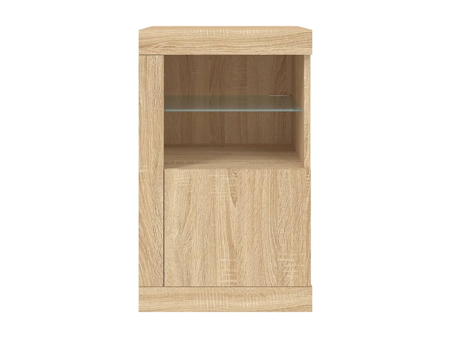 Armoire latérale avec lumières LED chêne sonoma