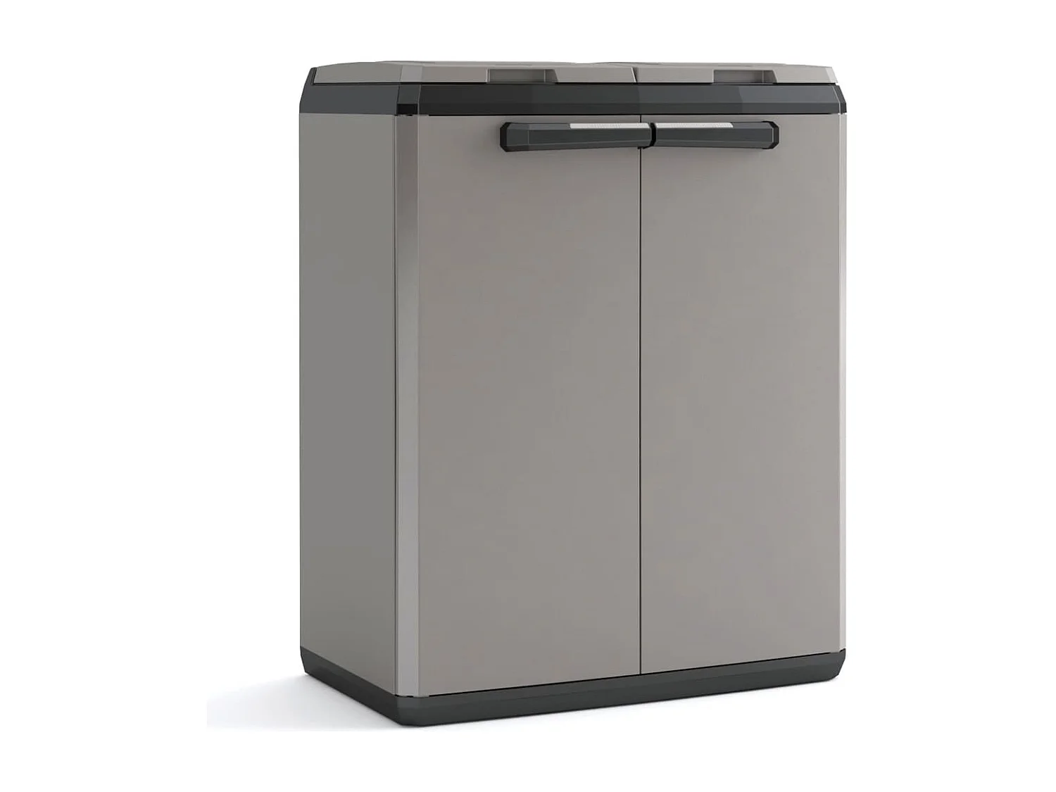 Armoire de recyclage Split Basic Gris et noir 85 cm