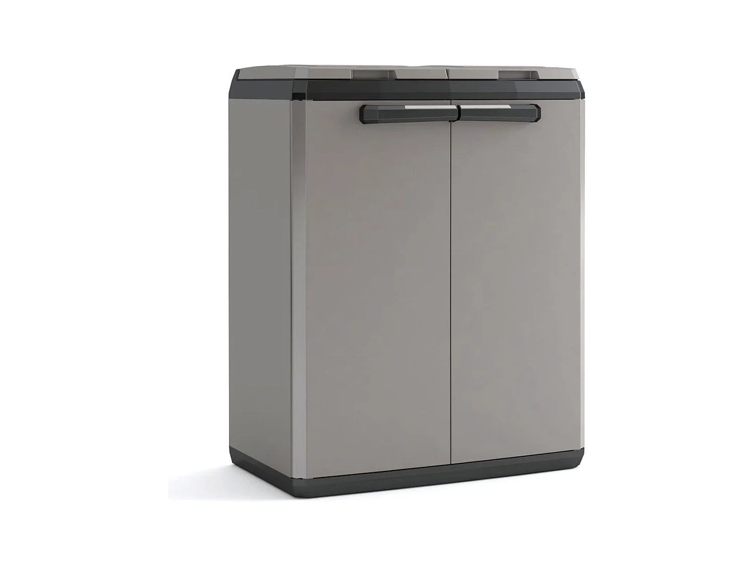 Armoire de recyclage Split Basic Gris et noir 85 cm