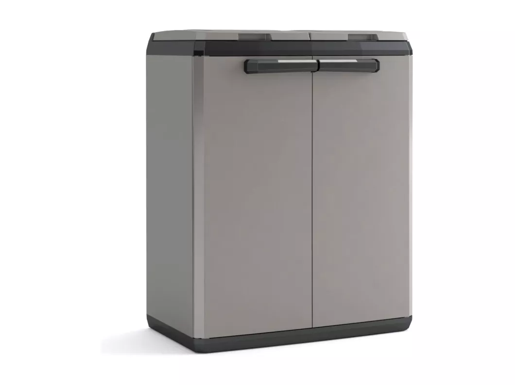 Kauf Unique Keter Recycling-Schrank Split Basic Grau und Schwarz 85 cm