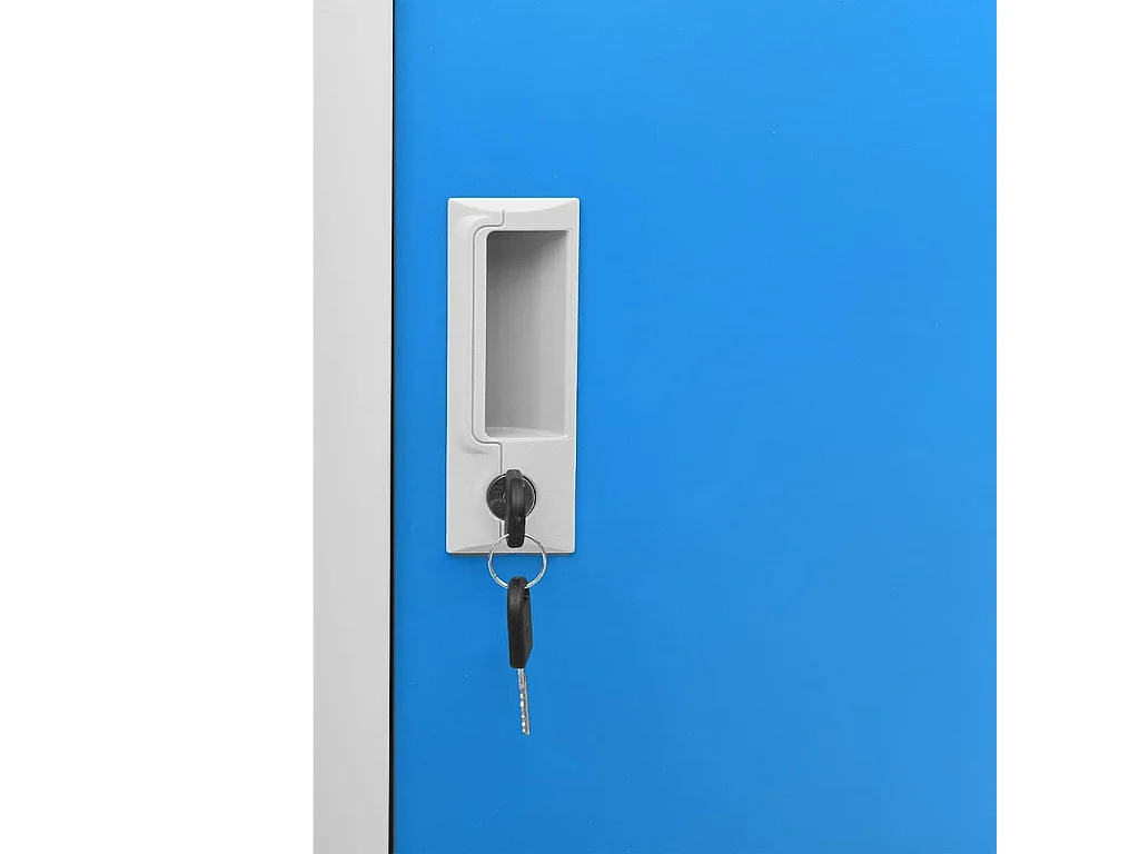 Armoire à casiers Gris clair et bleu 90x45x92,5 cm Acier