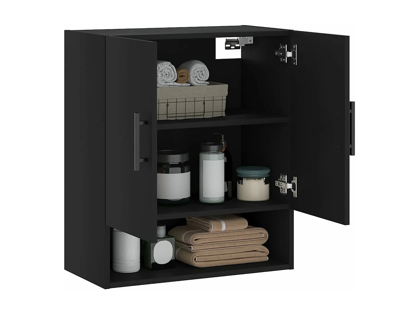 Armoire murale noir 60x31x70 cm bois d'ingénierie