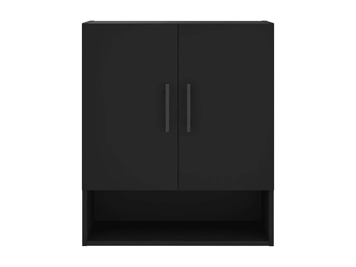 Armoire murale noir 60x31x70 cm bois d'ingénierie