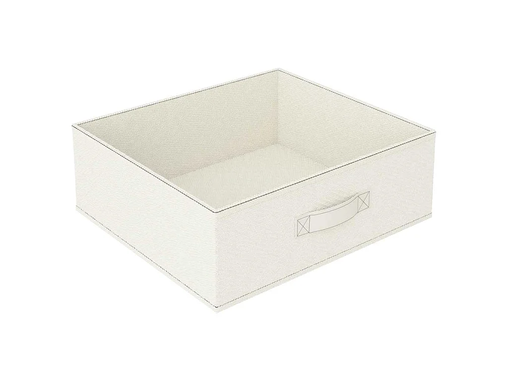 Étagère de rangement avec 4 paniers en tissu Acier Crème