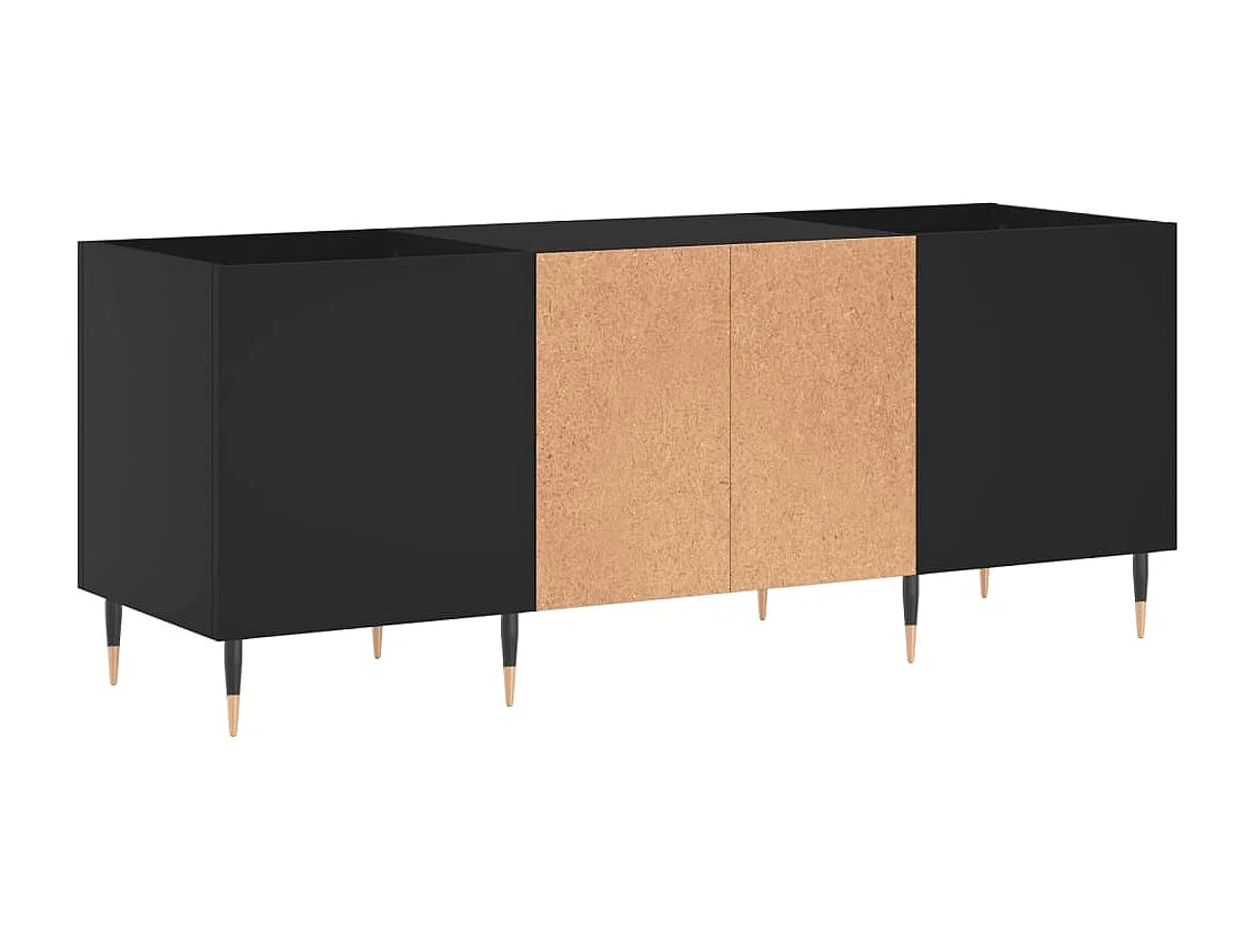 Armário para discos 121x38x48 cm derivados de madeira preto