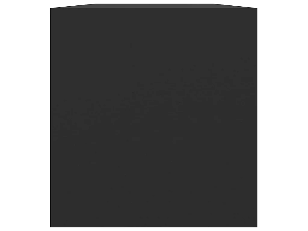 Boîte de rangement de vinyles Noir 71x34x36cm Bois d'ingénierie