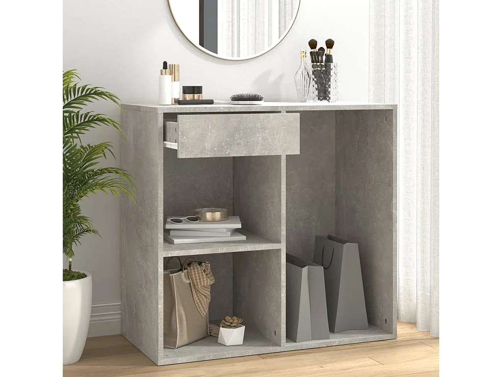 Armoire à cosmétiques Gris béton 80x40x75 cm Bois d'ingénierie
