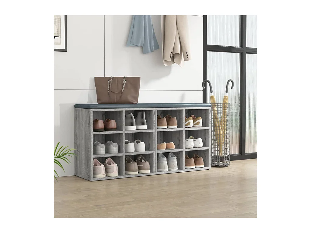 Schuhregale 2 Stk. Grau Sonoma 52,5x30x50 cm