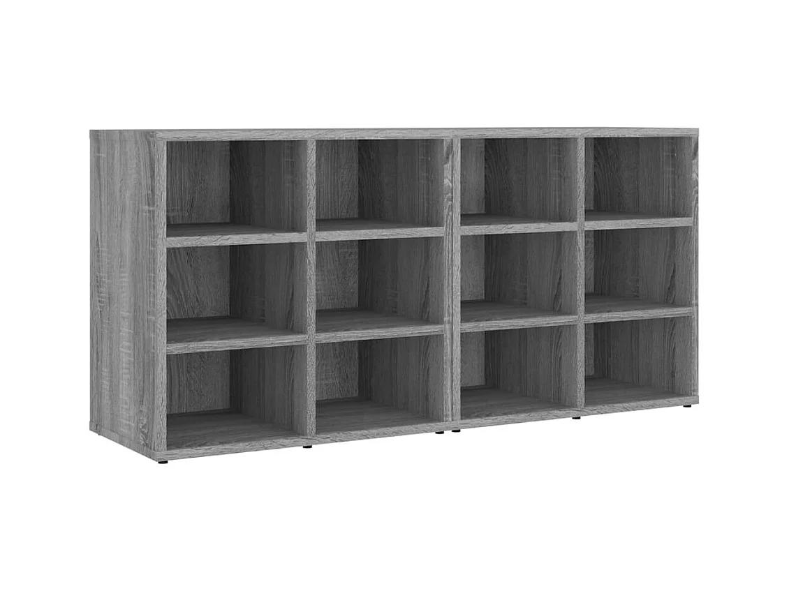 Schuhregale 2 Stk. Grau Sonoma 52,5x30x50 cm