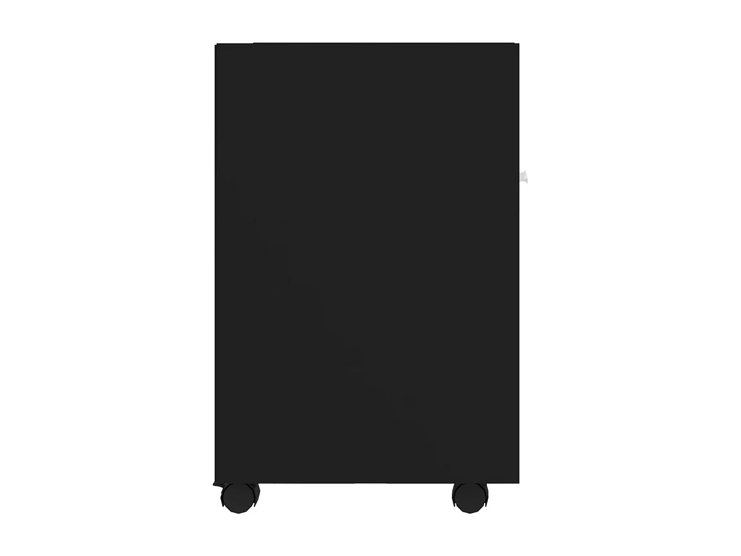 Armoire latérale avec roues Noir 33x38x60 cm Bois d’ingénierie