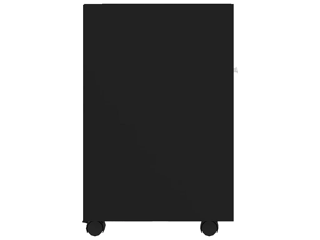 Armoire latérale avec roues Noir 33x38x60 cm Bois d’ingénierie