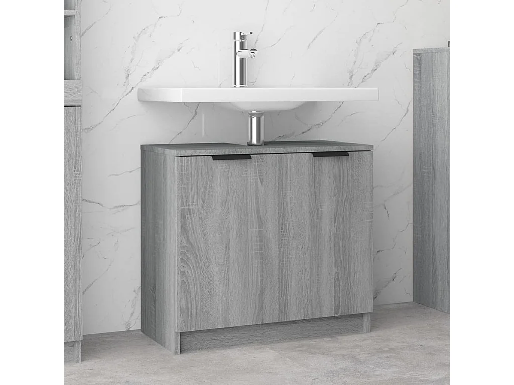 Armoire de bain Sonoma gris 64,5x33,5x59 cm Bois d'ingénierie