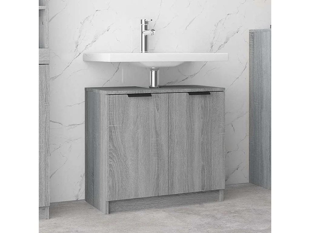Armoire de bain Sonoma gris 64,5x33,5x59 cm Bois d'ingénierie