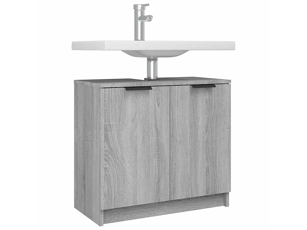 Armoire de bain Sonoma gris 64,5x33,5x59 cm Bois d'ingénierie