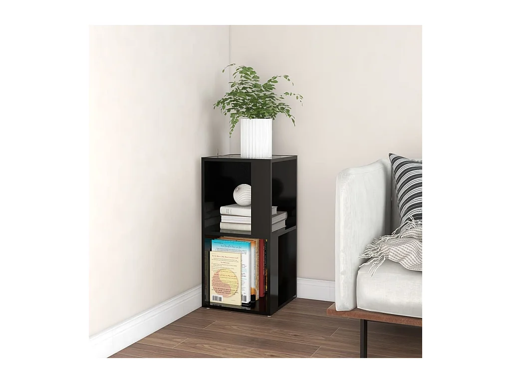 Armoire d'angle Noir 33x33x67 cm Bois d'ingénierie