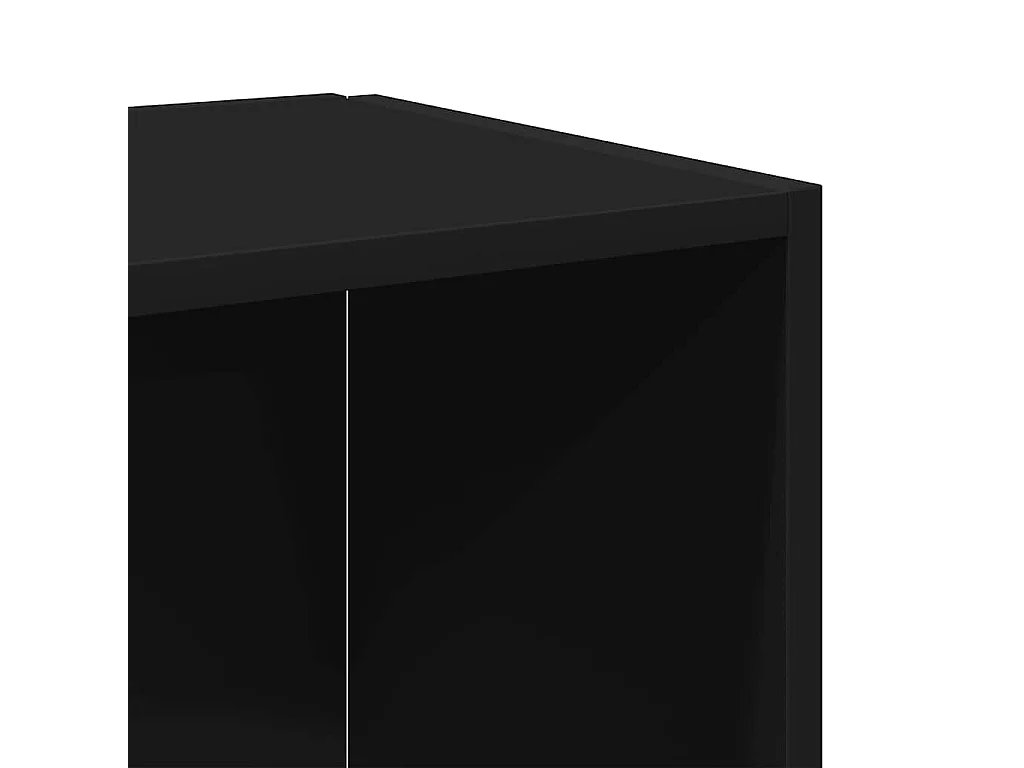 Hoekkast 33x33x67 cm bewerkt hout zwart