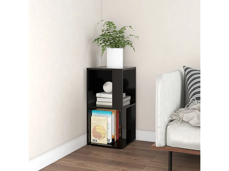 Armoire d'angle Noir 33x33x67 cm Bois d'ingénierie