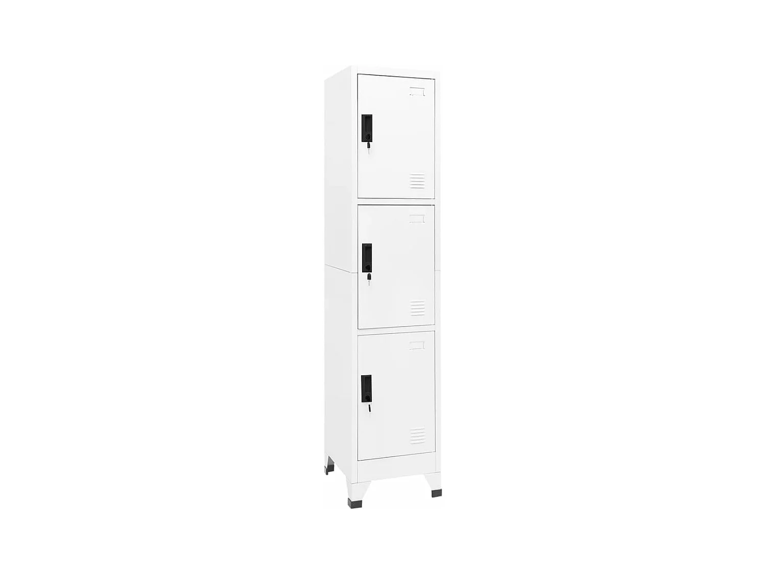 Lockerkast 38x45x180 cm staal wit
