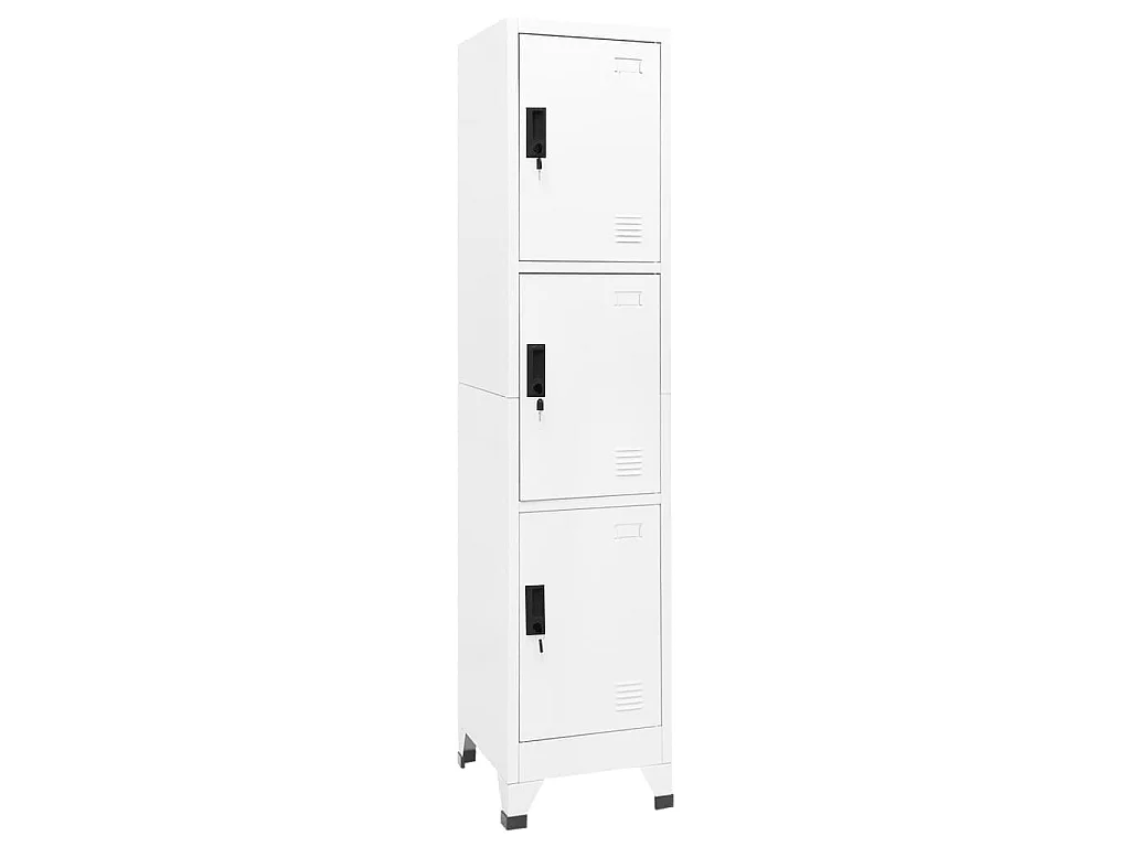 Armoire à casiers Blanc 38x45x180 cm Acier