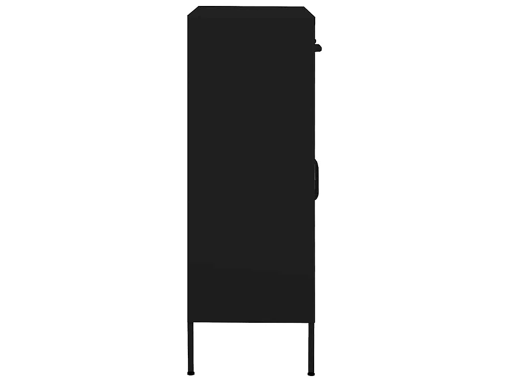 Armadietto Nero 80x35x101,5 cm in Acciaio