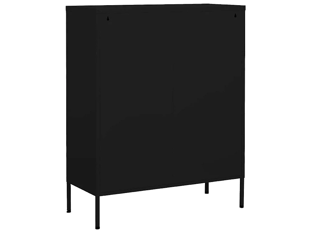 Armadietto Nero 80x35x101,5 cm in Acciaio