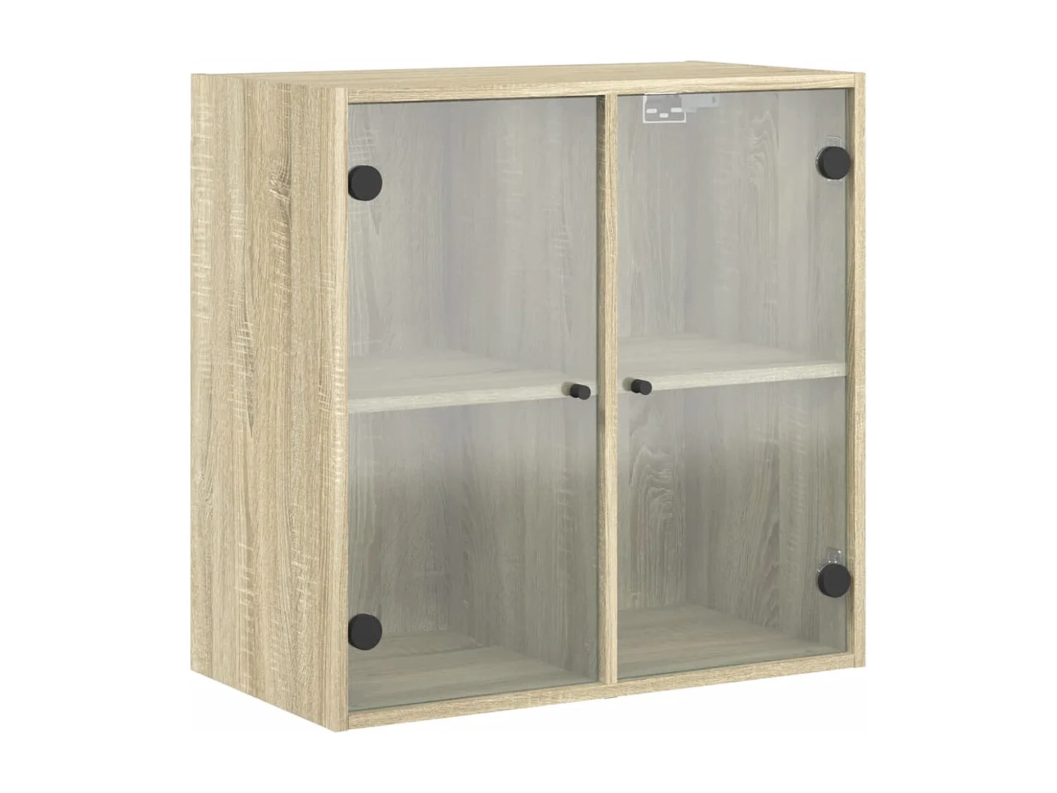 Armoire murale avec portes en verre chêne sonoma 68x37x68,5 cm