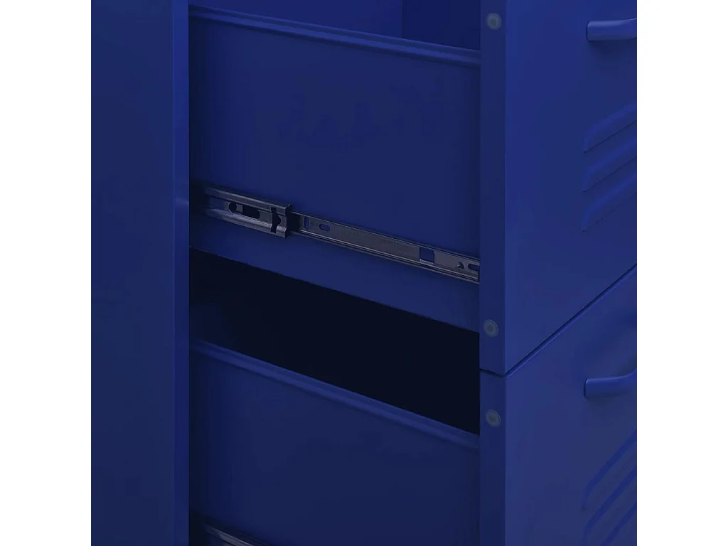 Schubladenschrank Marineblau 80x35x101,5 cm Stahl