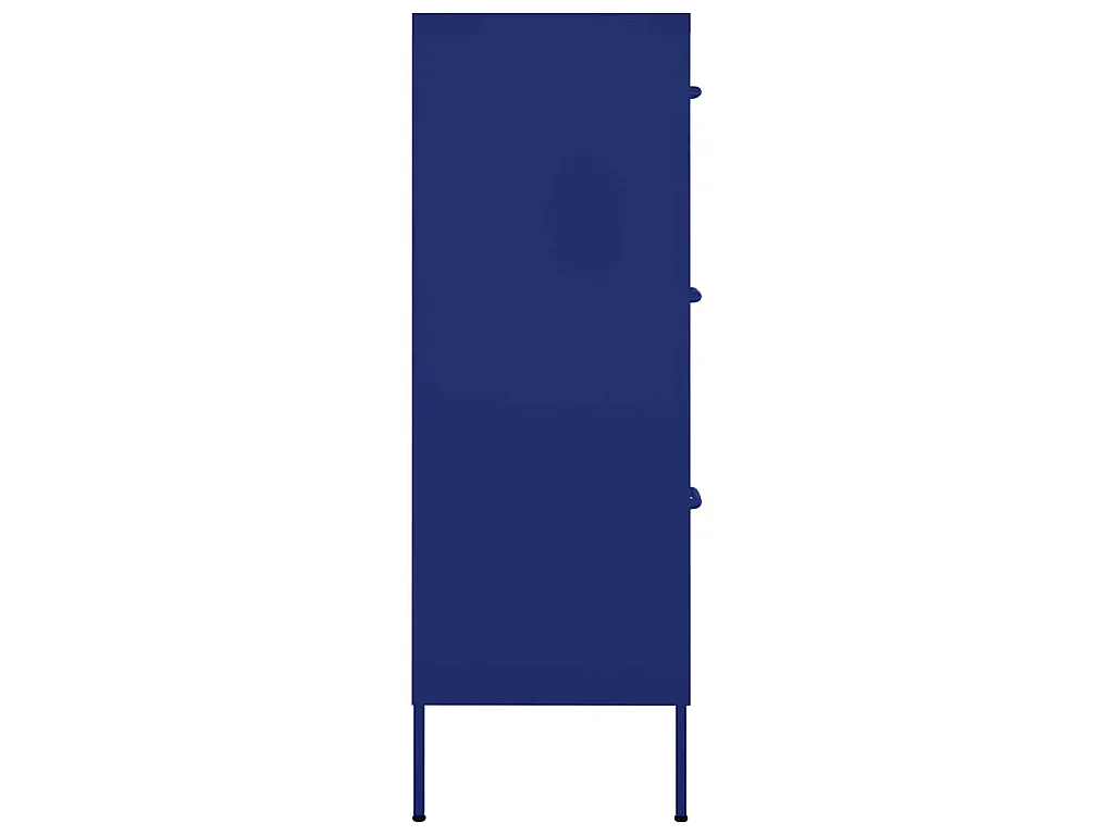 Armoire à tiroirs Bleu marine 80x35x101,5 cm Acier