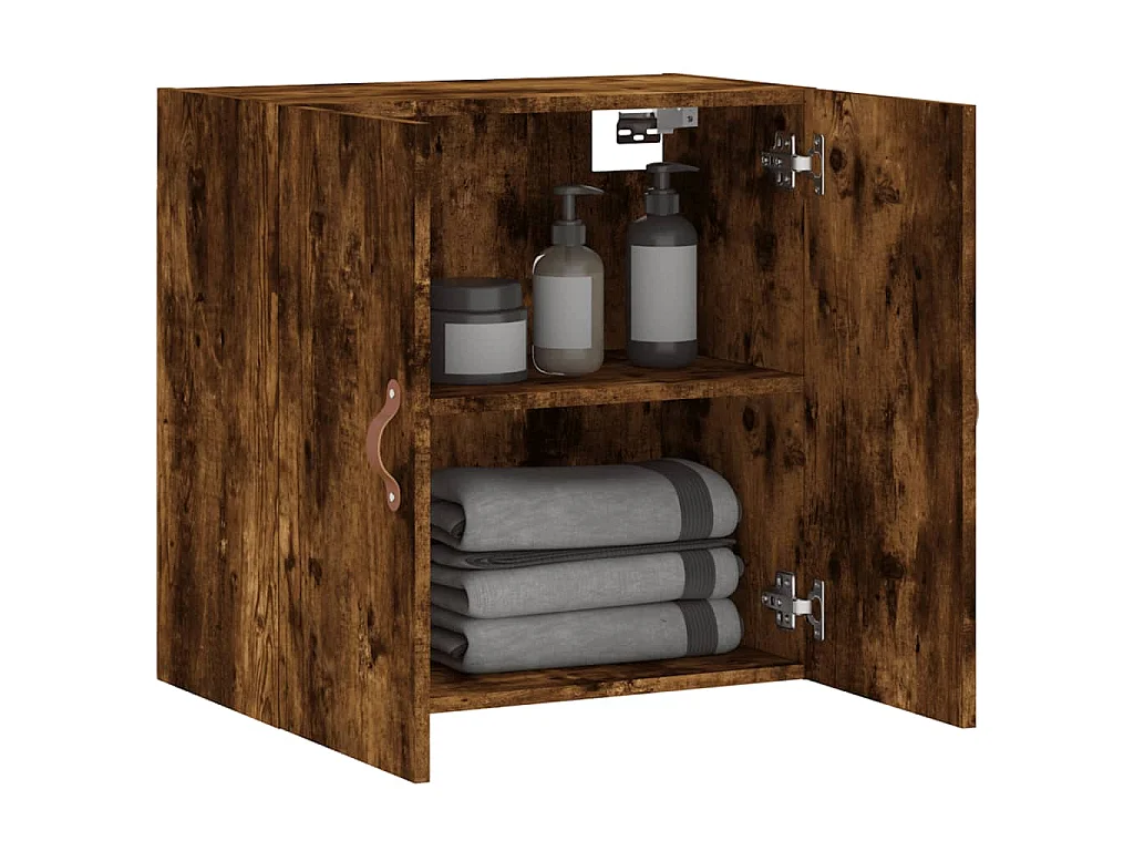 Armoire murale chêne fumé 60x31x60 cm bois d'ingénierie