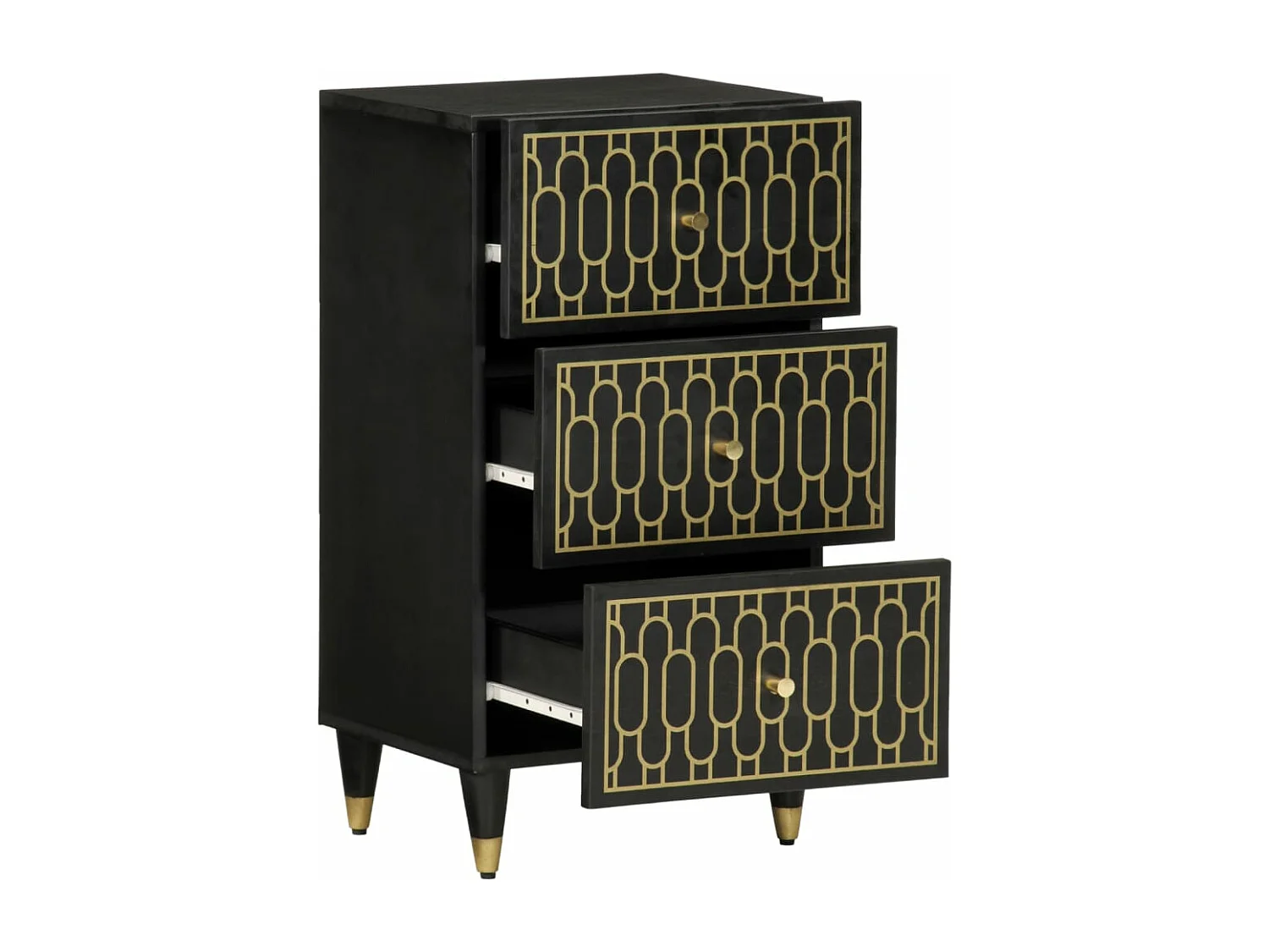 Credenza 40x33x75 cm in Legno Massello di Mango