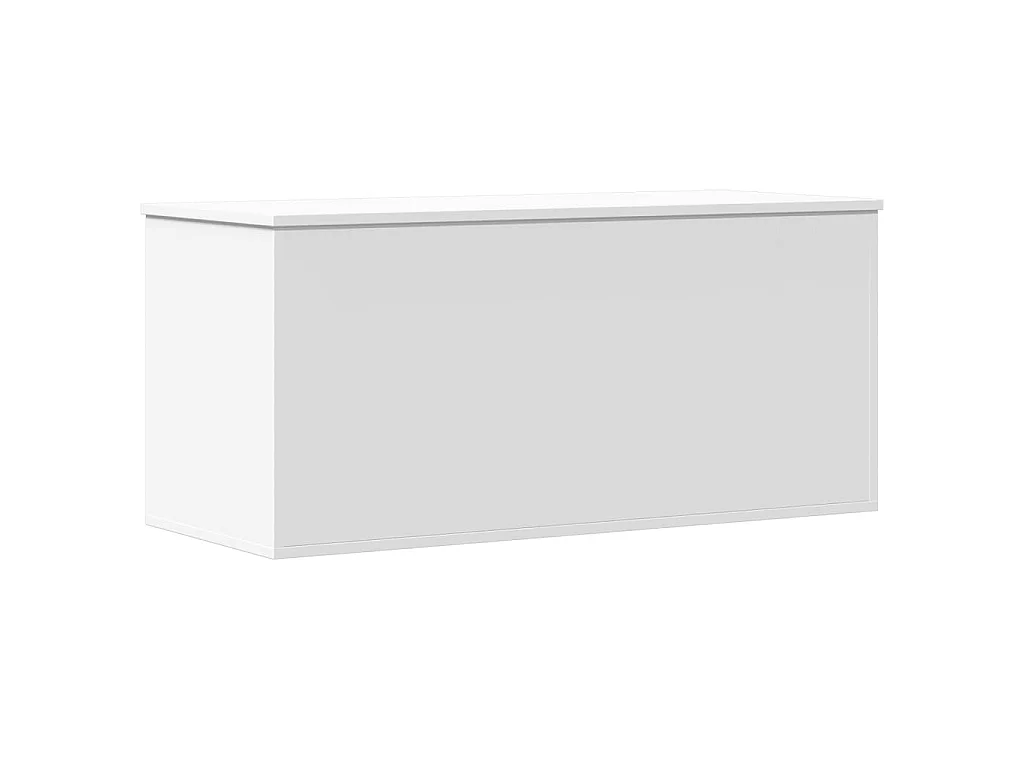 Boîte de rangement blanc 100x42x46 cm bois d'ingénierie