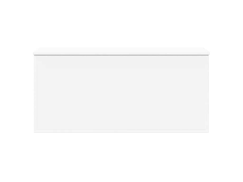 Boîte de rangement blanc 100x42x46 cm bois d'ingénierie