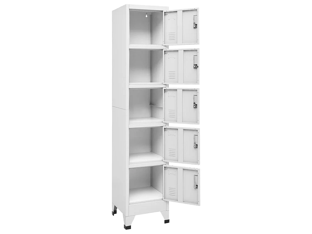 Armoire à casiers Gris Clair 38x40x180 cm Acier