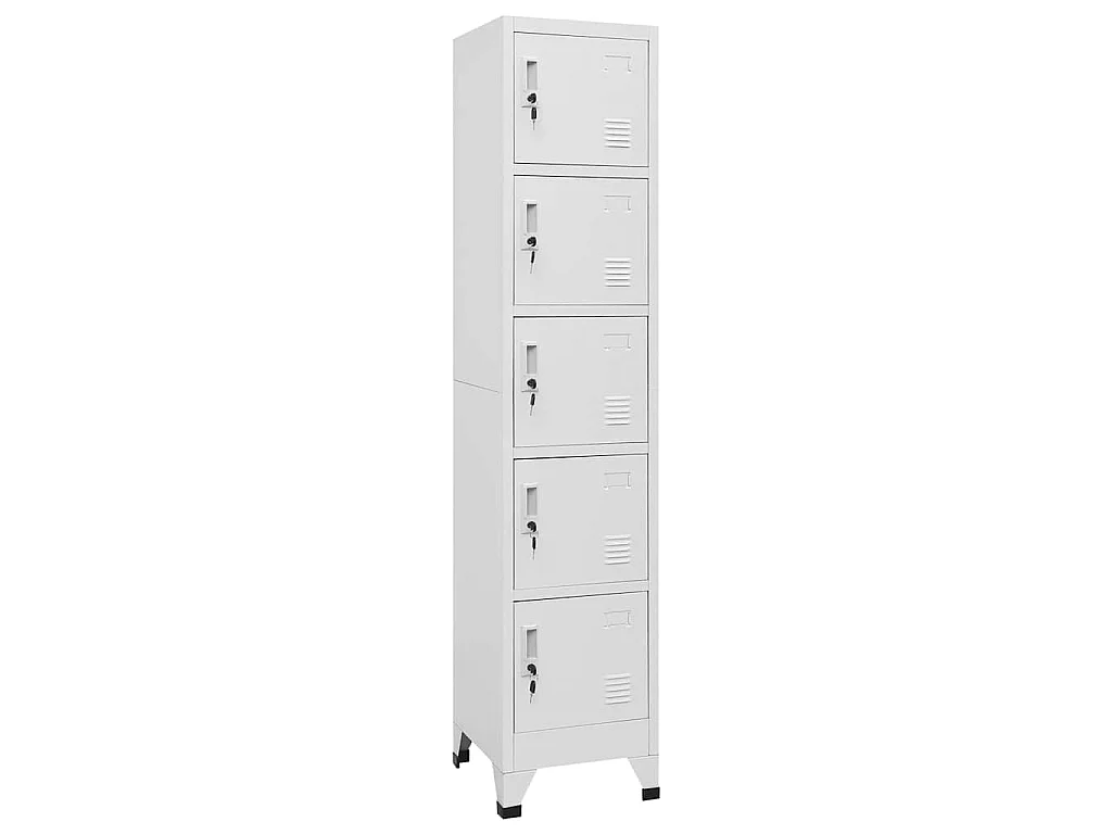 Armoire à casiers Gris Clair 38x40x180 cm Acier