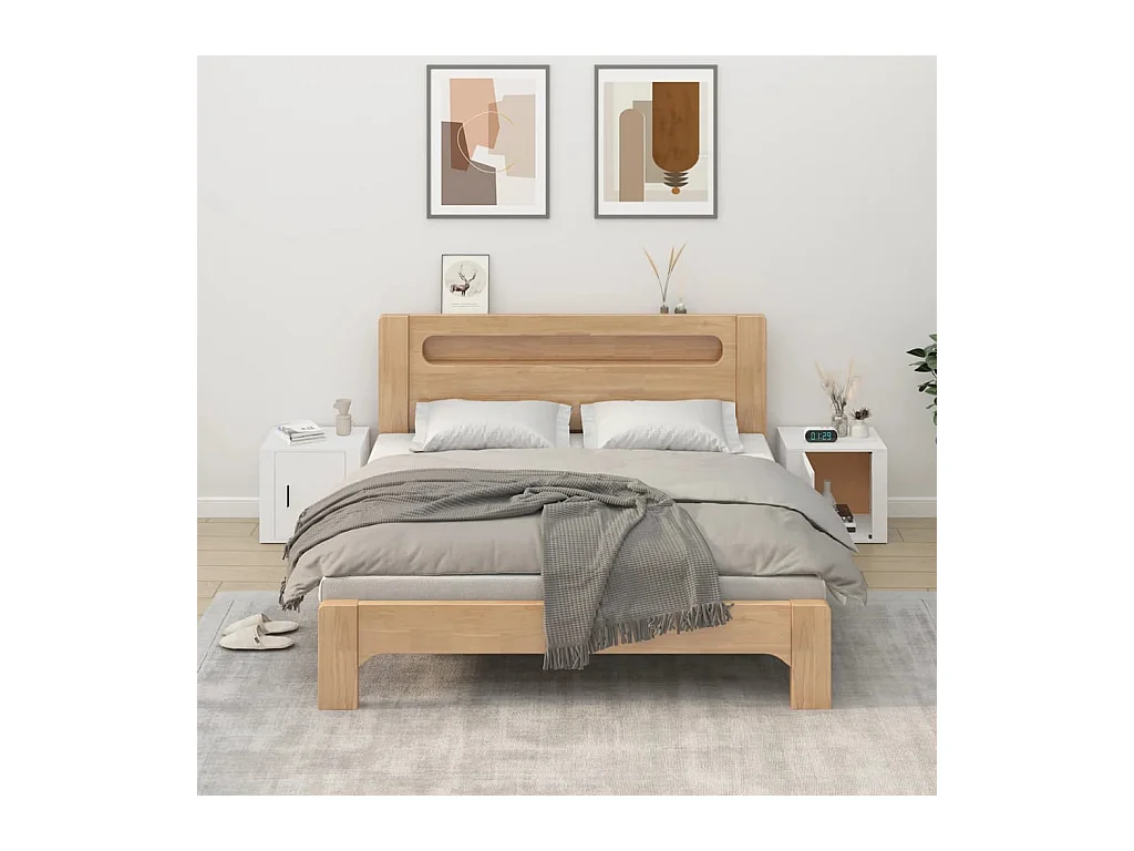 Tables de chevet 2 pcs Blanc 50x39x47 cm