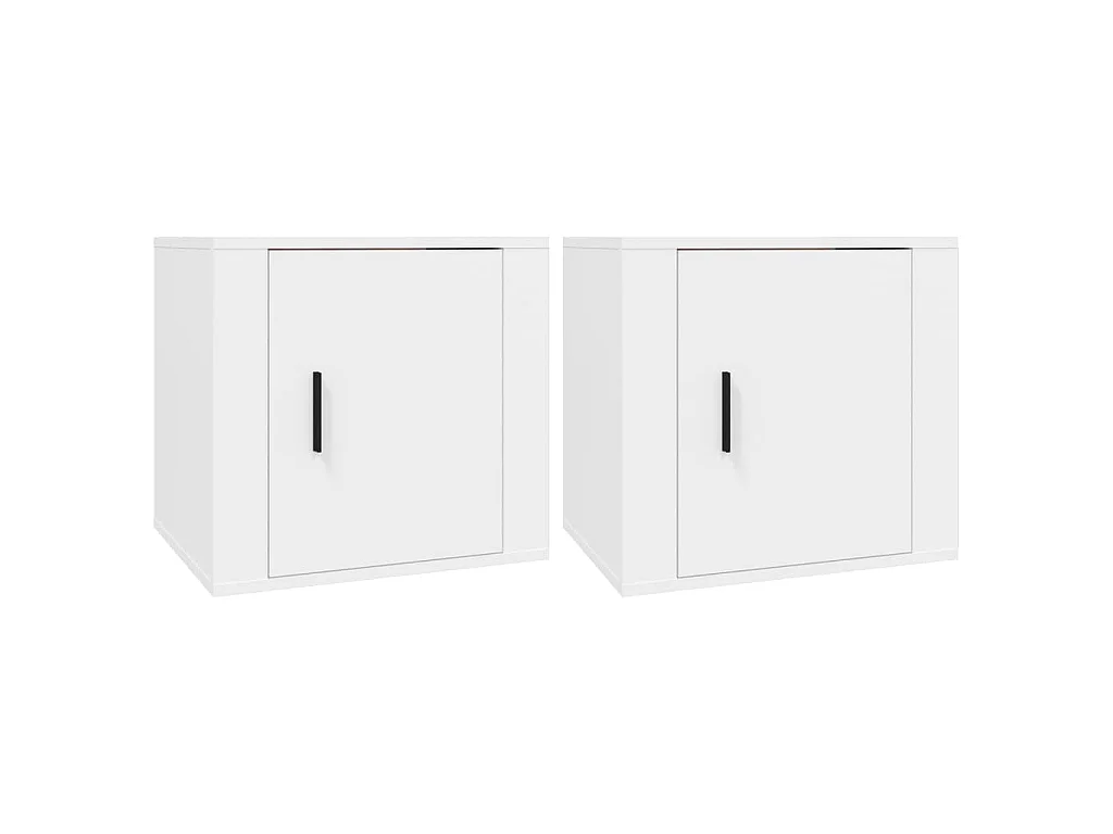 Tables de chevet 2 pcs Blanc 50x39x47 cm